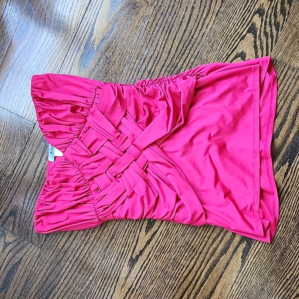 Marciano Stretch Ruched and Draped Strapless Top